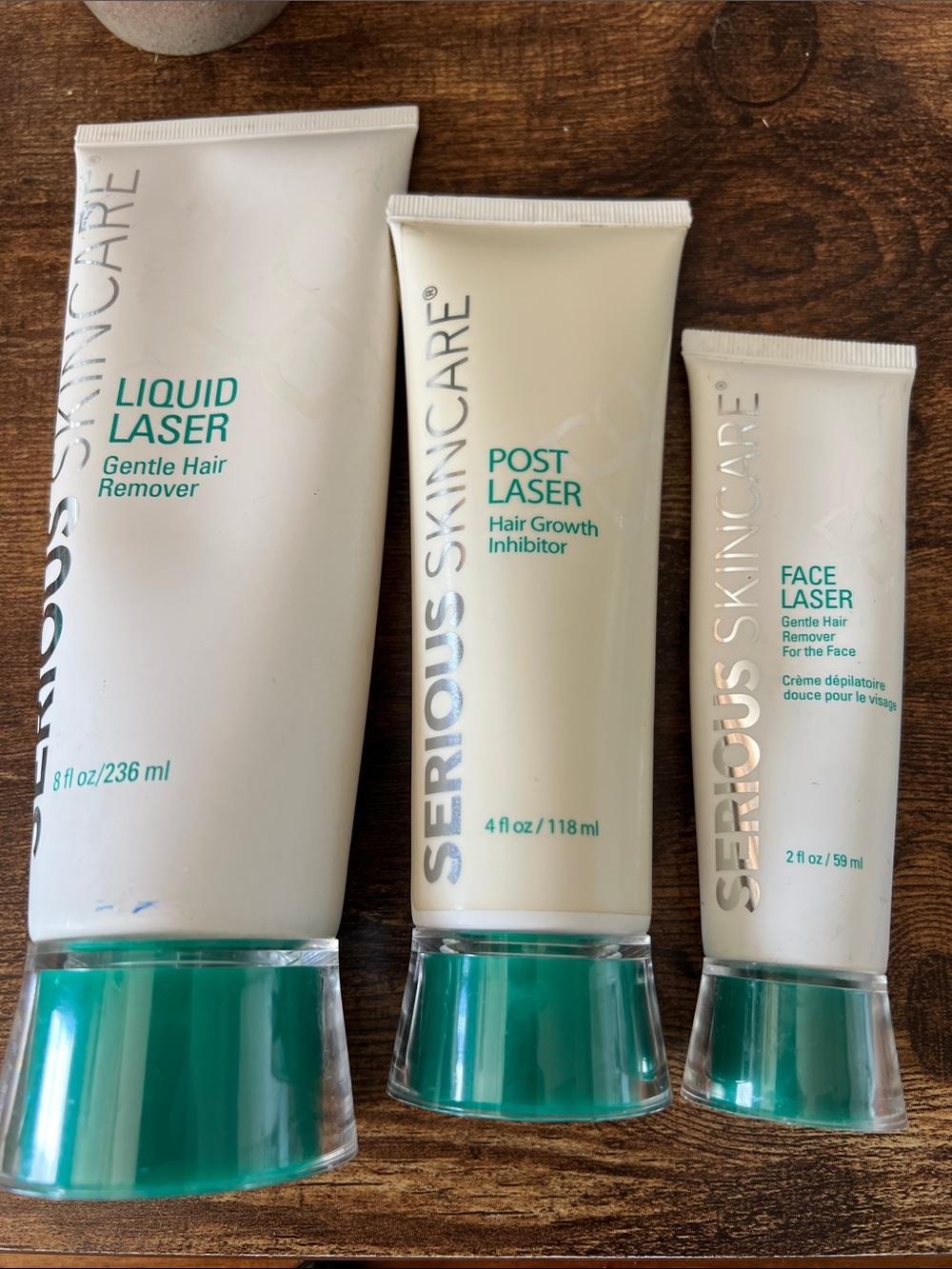 New sealed Serious Skincare Liquid Laser Hair Removal System 3-piece set
